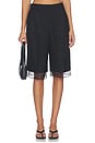 view 1 of 6 Organza Lined Shorts in Black