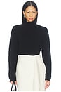 view 1 of 4 Statement Shoulder Turtleneck Sweater in Black