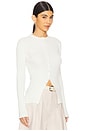 view 2 of 4 Elongated Rib Cardigan in Off White