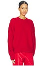 view 2 of 4 Brushed Wool Crewneck Sweater in Rosso