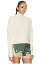 view 2 of 4 JERSEY CON CUELLO DE CISNE CORTO STATEMENT SHOULDER CROPPED TURTLENECK in Cream
