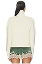 view 3 of 4 JERSEY CON CUELLO DE CISNE CORTO STATEMENT SHOULDER CROPPED TURTLENECK in Cream
