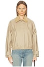 view 2 of 5 Suede Collar Blouson Jacket in Sand