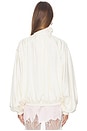 view 3 of 4 Silk Blouson Anorak Jacket in Cream