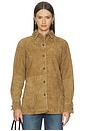 view 2 of 5 SUEDE OVERSHIRT PANKOU  in Sage
