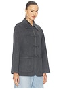 view 4 of 5 CHAQUETA DE LANA DE DOBLE CARA CON CIERRE PANKOU DOUBLE-FACED WOOL PANKOU CLOSURE JACKET in Dark Grey Melange