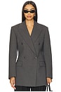 view 1 of 4 Hourglass Blazer in Dark Grey Melange