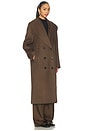 view 3 of 4 Double-Faced Wool Scarf Coat in Taupe