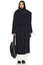 view 1 of 4 Signature Double-faced Scarf Coat in Navy