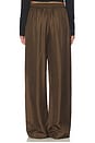view 4 of 6 Wide Leg Silk Trousers in Forest