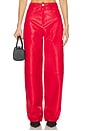 view 1 of 6 Baggy Leather Trouser in Rosso