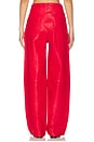 view 4 of 6 Baggy Leather Trouser in Rosso