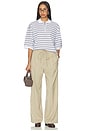 view 5 of 6 Relaxed Drawstring Trousers in Beige