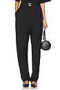 view 1 of 6 Round Leg Shaped Tailored Trousers in Black
