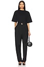 view 5 of 6 Round Leg Shaped Tailored Trousers in Black