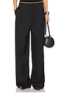 view 1 of 6 Relaxed Drawstring Trousers in Black