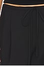 view 6 of 6 Relaxed Drawstring Trousers in Black