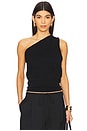 view 2 of 6 Sculptural Open Back Top in Black