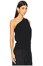 view 3 of 6 Sculptural Open Back Top in Black