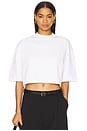 view 1 of 4 Wide Cropped T-Shirt in White