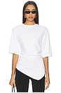 view 1 of 5 Re-Invented Twisted T-Shirt in Optic White