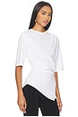 view 2 of 5 Re-Invented Twisted T-Shirt in Optic White