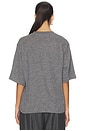 view 3 of 4 Oversized Soft Merino T-Shirt in Mid Grey Melange