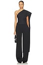 view 1 of 3 One-shoulder Cape Top in Black