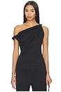 view 1 of 4 Sculptural Cotton Silk Top in Black