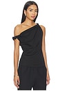 view 2 of 4 Sculptural Cotton Silk Top in Black