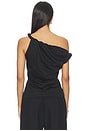 view 3 of 4 Sculptural Cotton Silk Top in Black