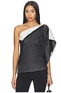 view 1 of 5 Sculptural Double Layered Top in Black
