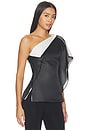 view 2 of 5 Sculptural Double Layered Top in Black