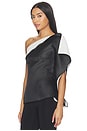 view 3 of 5 Sculptural Double Layered Top in Black