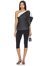 view 5 of 5 Sculptural Double Layered Top in Black