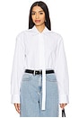 view 1 of 4 Deconstructed Cotton Shirt in Optic White
