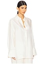 view 3 of 5 Deconstructed Silk Shirt in Cream