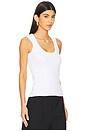 view 2 of 4 Dense Rib Scoop Neck Top in White