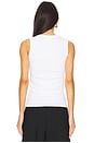 view 3 of 4 Dense Rib Scoop Neck Top in White