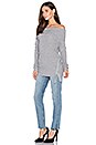 view 2 of 3 Rib Off Shoulder Sweater in Grey