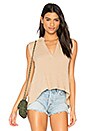 view 1 of 4 Fray Edge Shell Top in Tan
