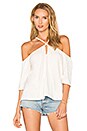 view 1 of 4 Strappy Cold Shoulder Top in White