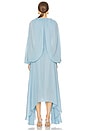 view 3 of 3 Shirred Poncho Vest Midi Dress in Smoke Blue