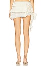 view 4 of 6 Pleated Micro Mini Skirt Belt in Cream