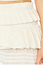 view 6 of 6 Pleated Micro Mini Skirt Belt in Cream