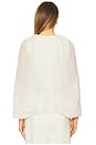 view 4 of 5 Shirred Poncho Vest in Cream