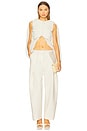 view 5 of 5 Shirred Poncho Vest in Cream