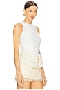 view 2 of 4 Buttoned Sleevelss Top in White
