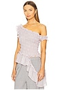 view 3 of 5 Smocking Off Shoulder Top in Lilac