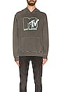view 3 of 3 MTV Washed Black Hoodie in Washed Black